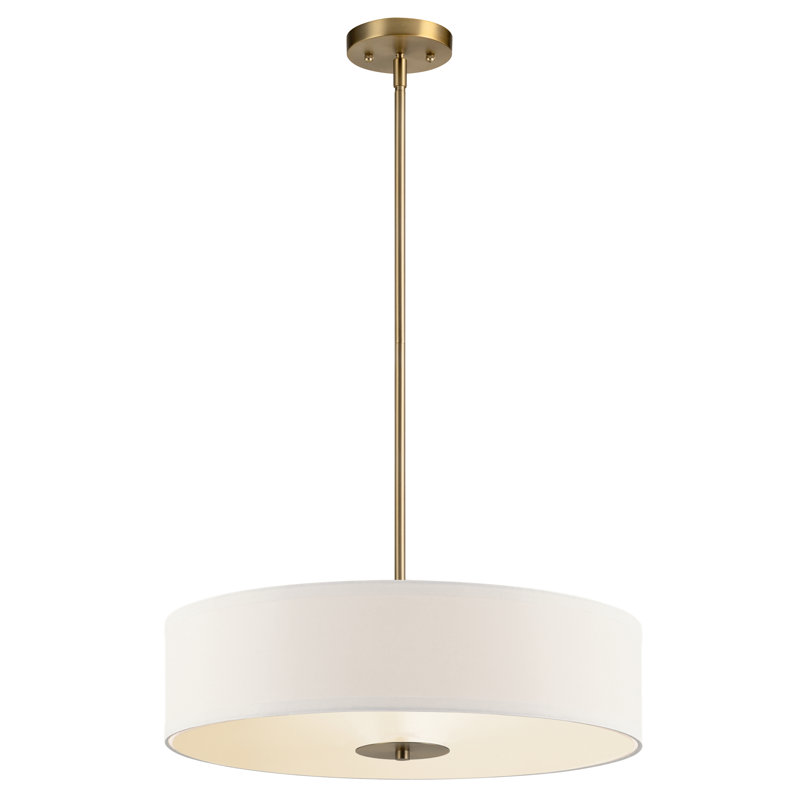 Broden 3 - Light Satin Black Drum Pendant, Classic Bronze, 41.5" H x 20" W x 20" D