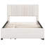Lit tapissier beige, 2 tiroirs et lit gigogne, tête de lit classique, structure en bois robuste, espace de rangement accru, procédure d'assemblage simple, plateforme complète avec look de tête de lit simple, contreplaqué amélioré