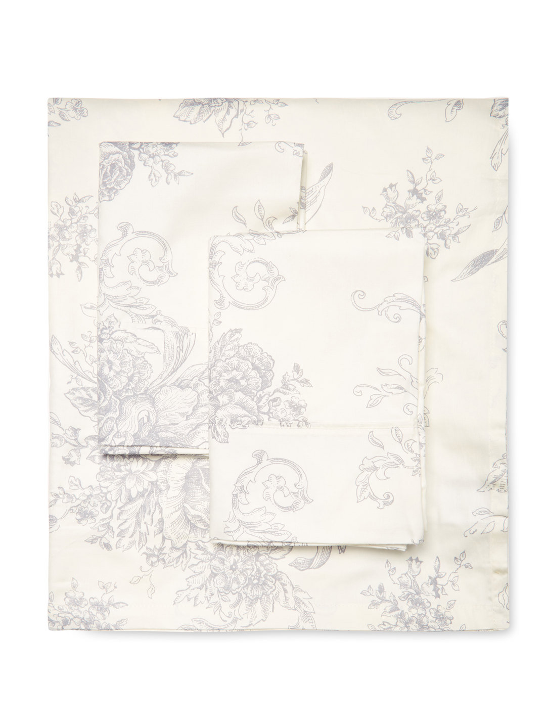 Benedictine 100% Cotton Sheet Set, Gray, Full