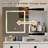 Farmhouse Style Vanity Desk (Makeup Vanity) With Sliding Mirror,Led Lights And With Charging Station,Makeup Table Desk With Dimmable Led Light,Vanity Makeup Table With Sponge Soft Vanity Stool,White Finish