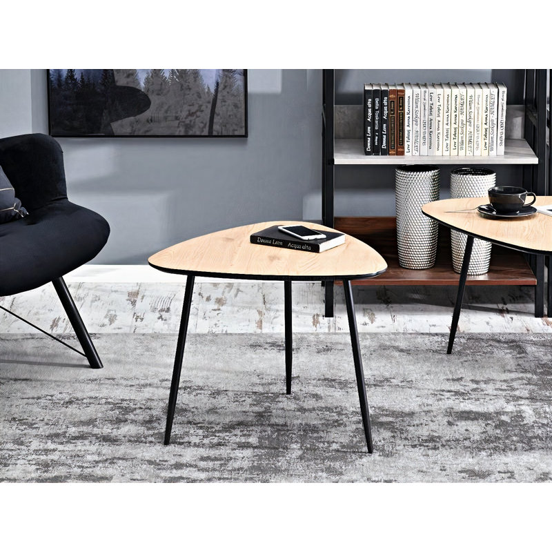 Murchison Three Leg Coffee Table, 47cm H x 59cm W x 56cm D, Nature