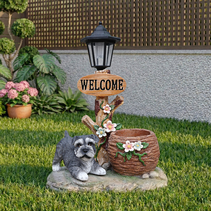 Statue jardinière Schnauzer