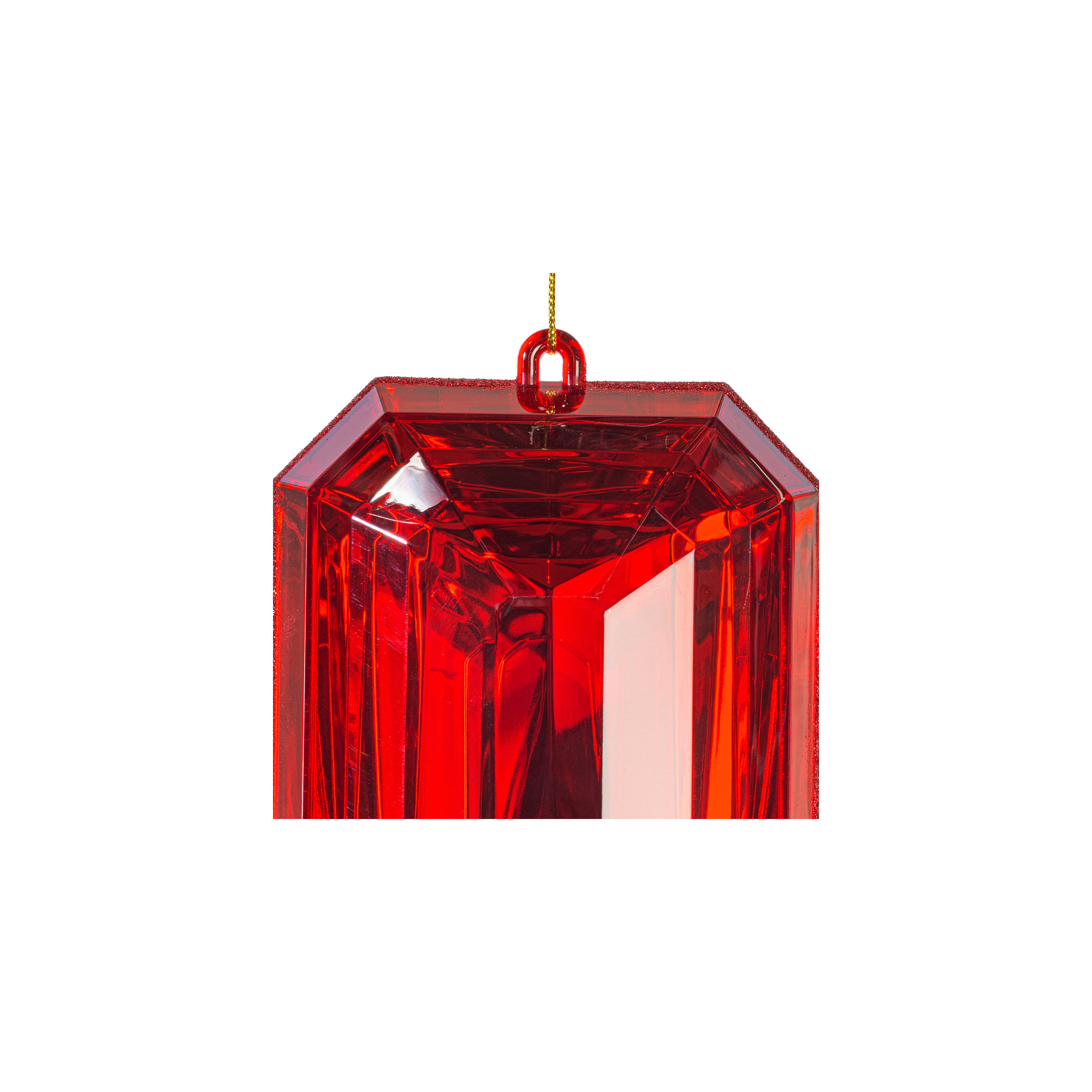 Mappsburg Jewel Glitter Ornament., Red