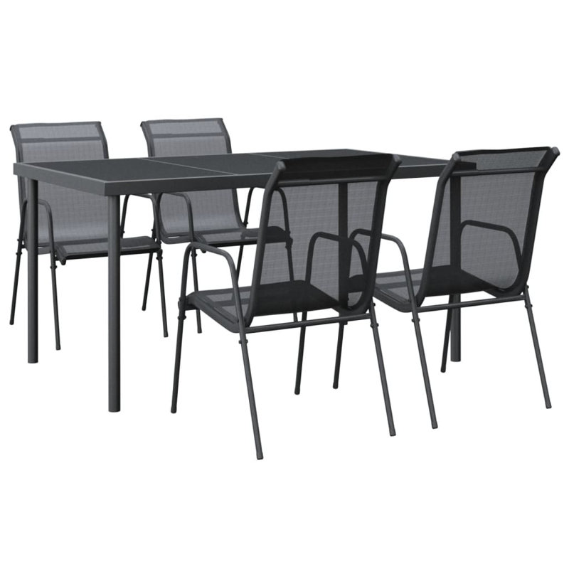 Gerta 6 - Person Patio Dining Set with Rectangular Table, 74.8" Table Length, 4