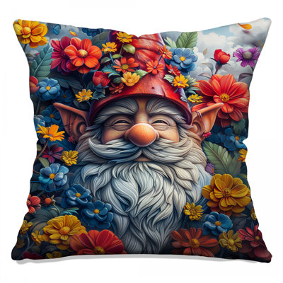 Gnome Throw Pillow, Fantasy Double Sided Pillows