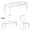 Ensemble de table de salle à manger vintage extensible pour 6 personnes avec 4 chaises et banc, ensemble de table de cuisine rustique de 59 à 72 pouces avec finition patinée et pieds rétro sculptés