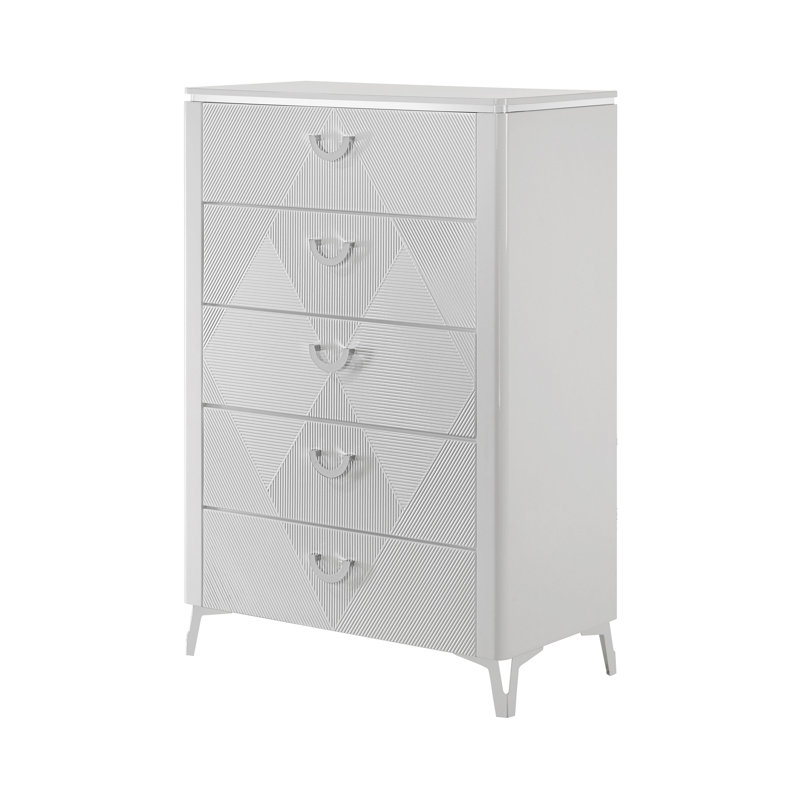 Commode contemporaine l 35,4 ", blanc