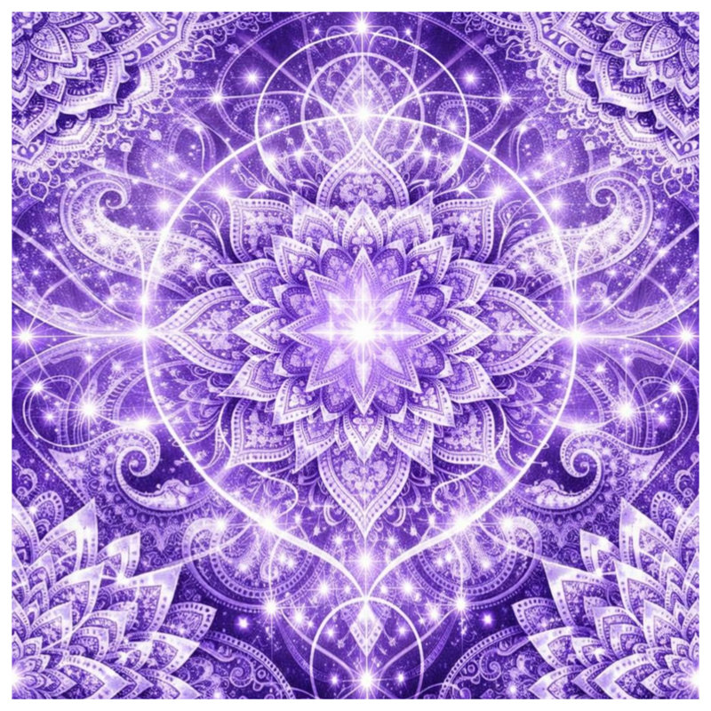 Housses de couette mauve complexe, Grand lit