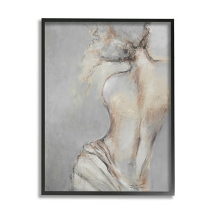 Canvas Print Beautiful naked woman with long smart fair hair