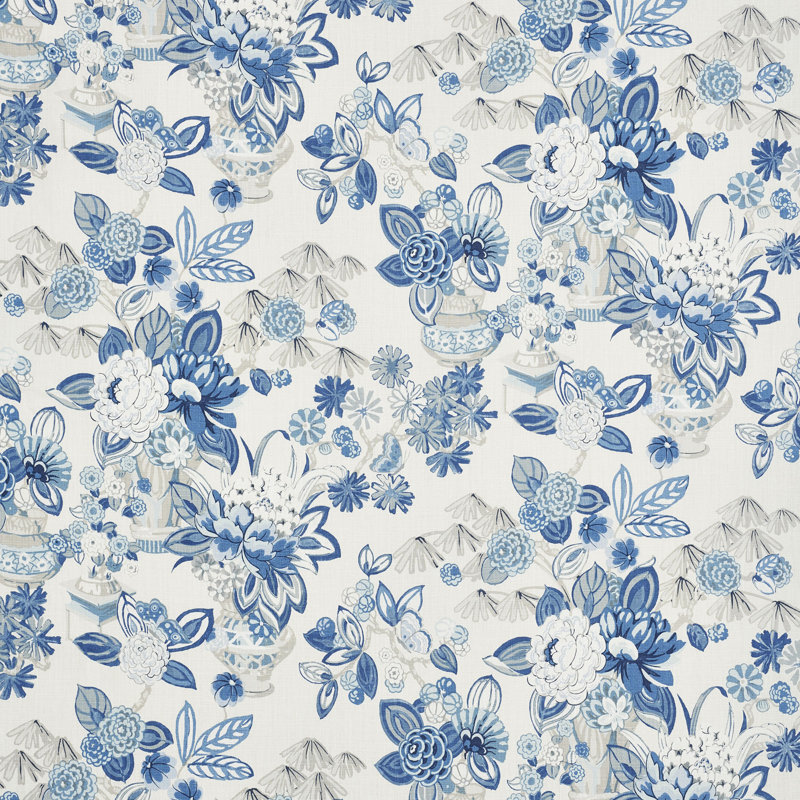 Bouquet Chinois Fabric, Porcelain