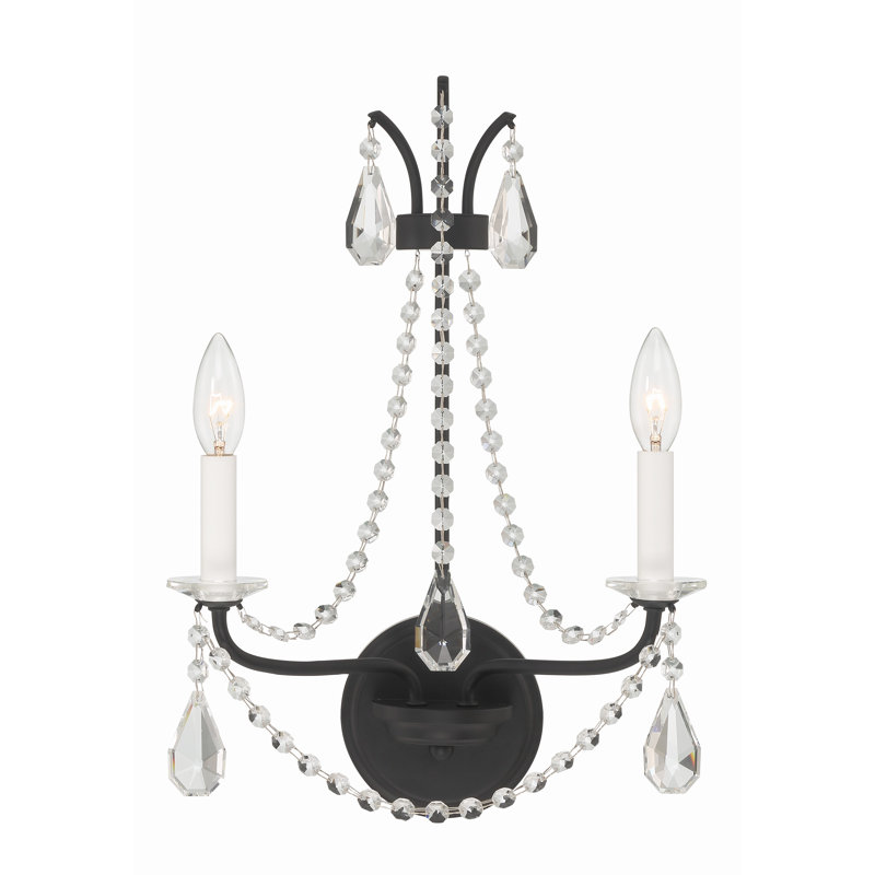 Overbey Candle Wall Light, Matte Black