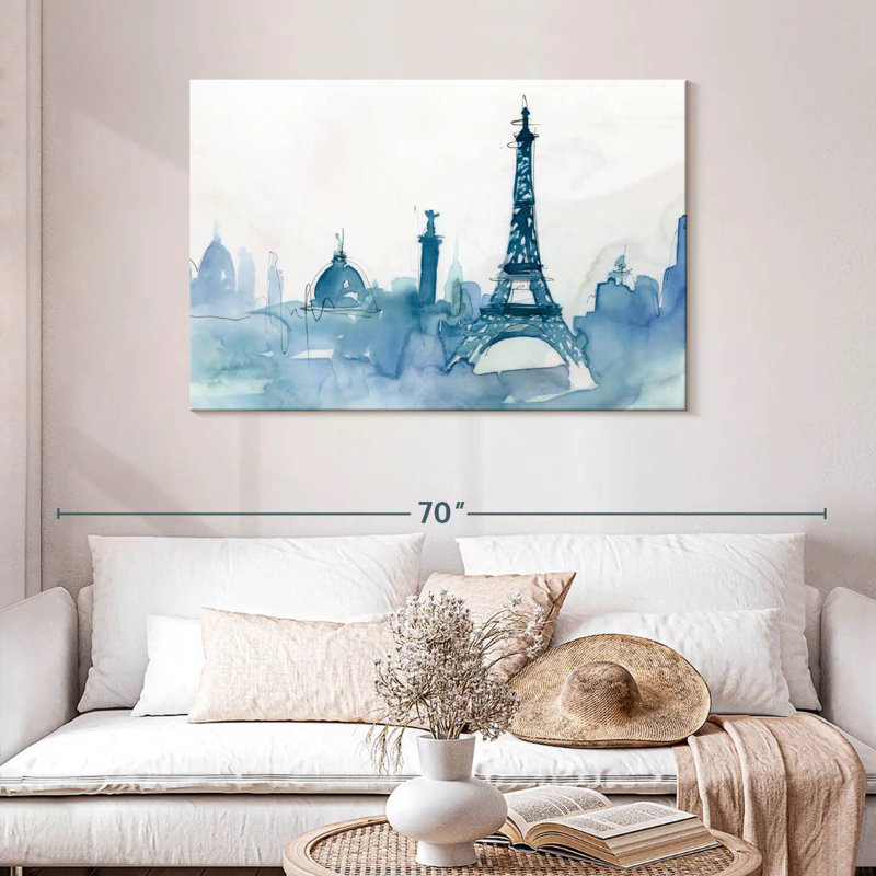 Nicci Ocean Blue Paris, 30" H x 45" W