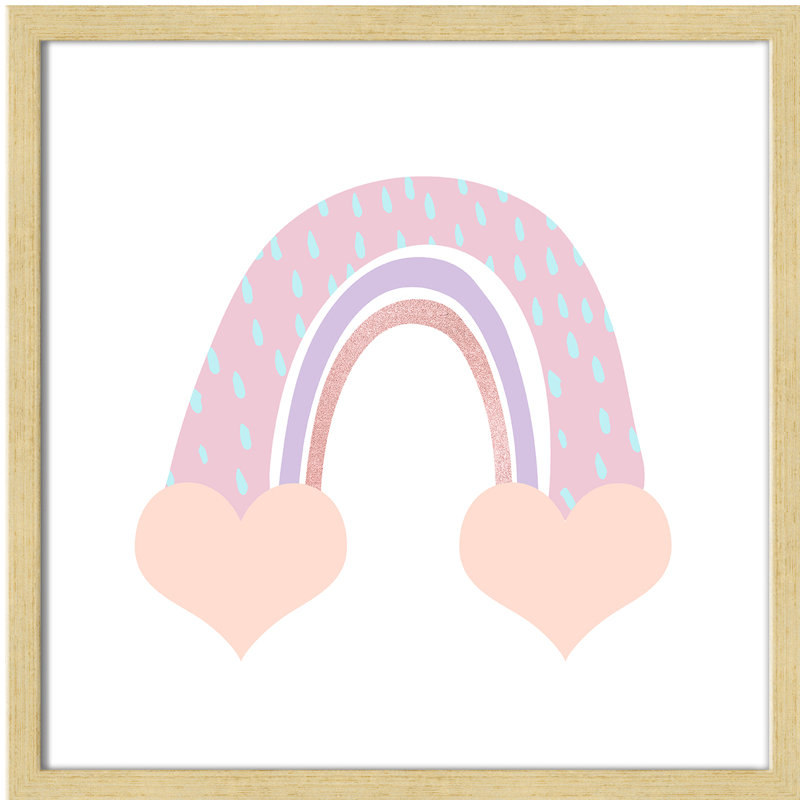 Arc-en-ciel 1, H 17 po x l 17 po x P 1,19 po, Cadre boîte champagne