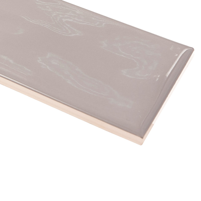 Carrelage mural plat en céramique 3 "x 12", Argent