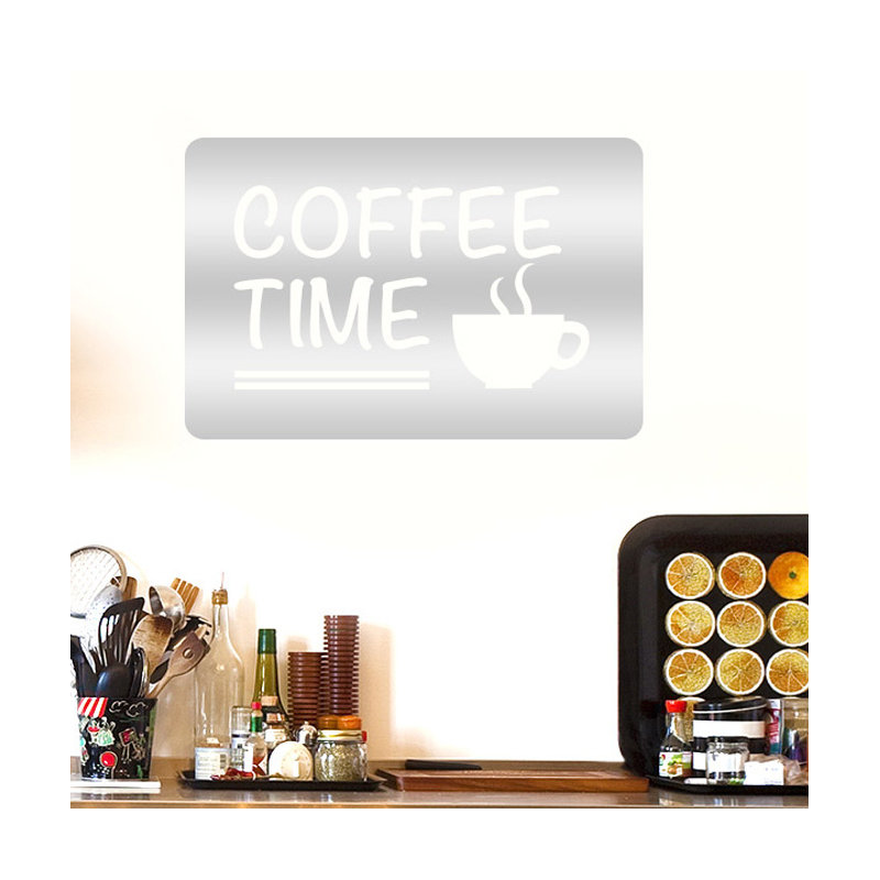 Wall Decal, Shiny Silver, Large