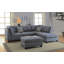 3 pièces Canapé modulaire gris et gris