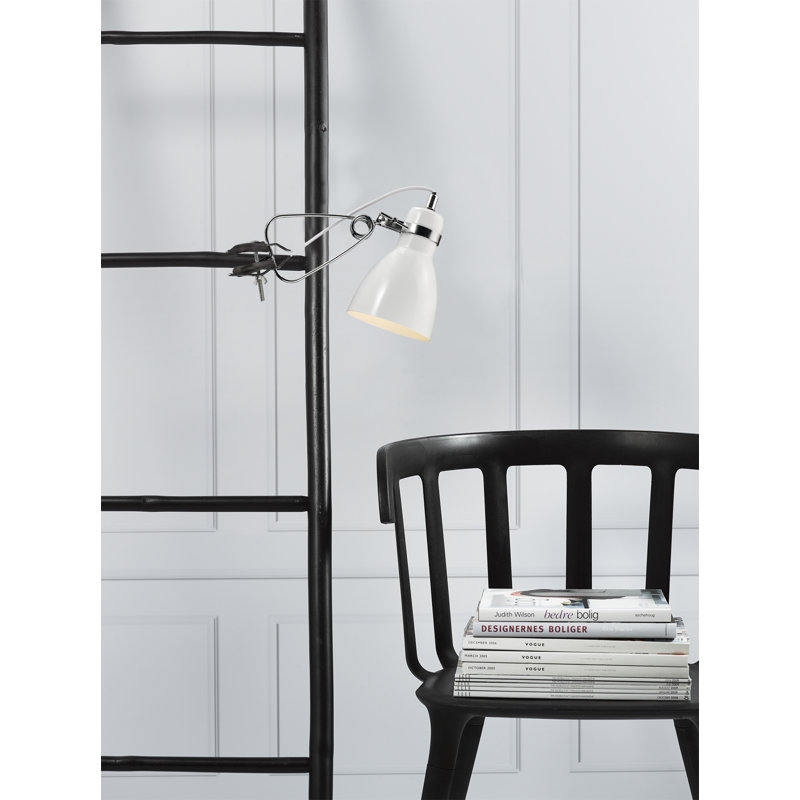 Hiltraud Metal Clip On Lamp, White