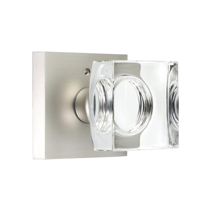 Boutons de porte en cristal Modern Grace Series, Nickel satiné