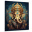 Portrait de Ganesha sur sarcelle - Art mural de l'hindouisme-746135397-746135403