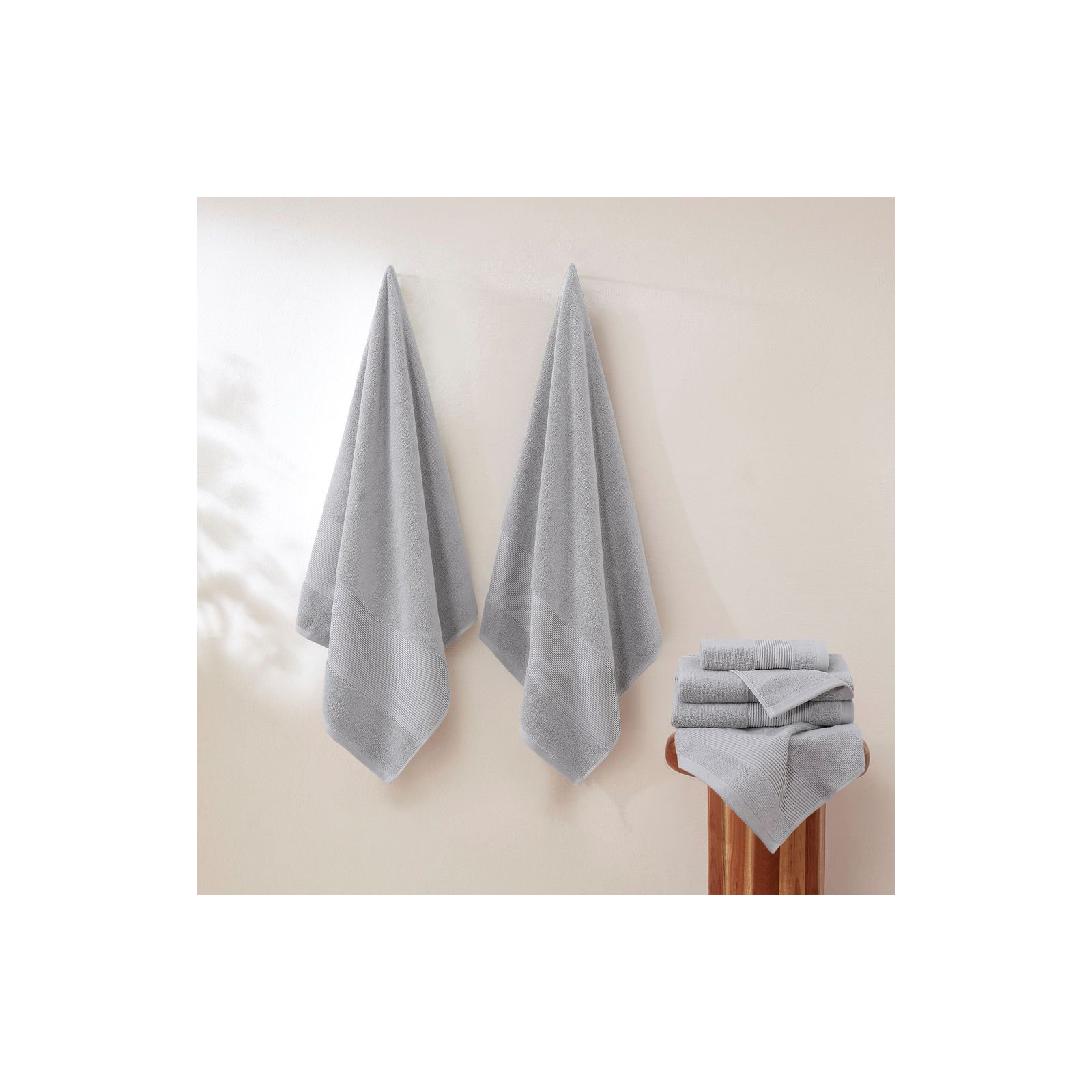 Modern Threads - Air Cloud 6-Piece 100% Zero-Twist Cotton Towel Set - Bath Towels, Hand Towels, & Washcloths - Super Absorbent & Quick Dry - 500 GSM - Soft & Plush