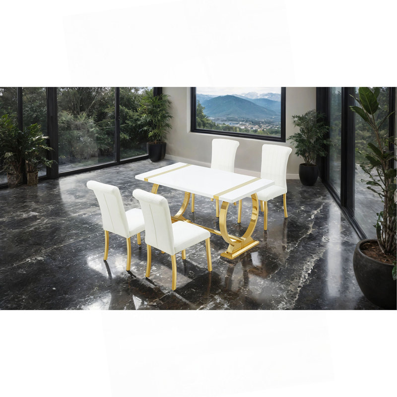 Chaise d'appoint 2Pc, Doré