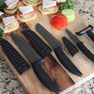 Miracle Blade IV World Class Professional Series Black 7-piece Ceramic Knife Set