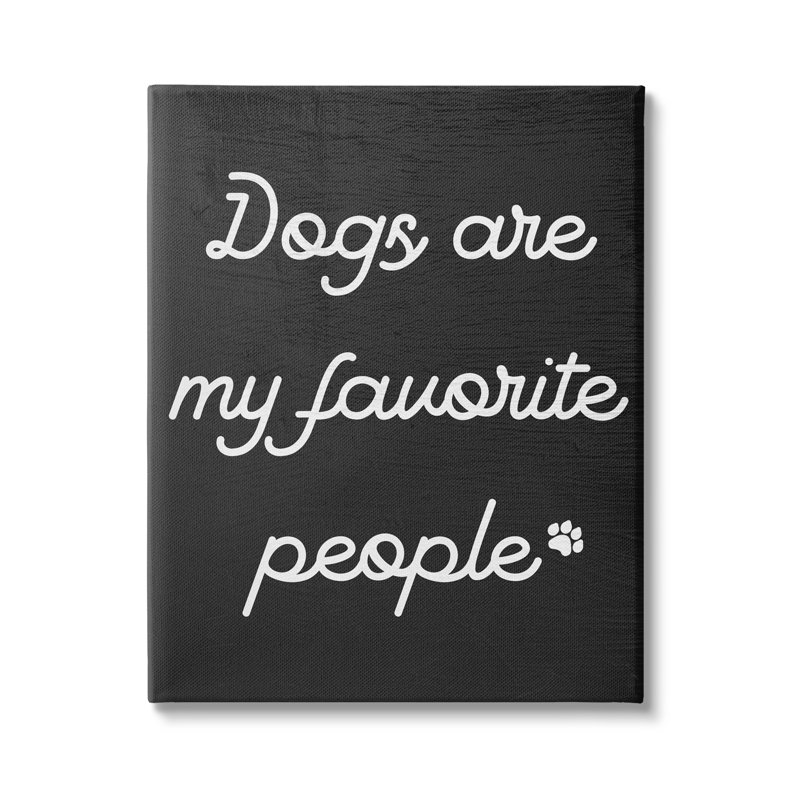«Dogs My Favorite People» par Daphne Polselli, H 36 po x l 48 po, Plaque murale