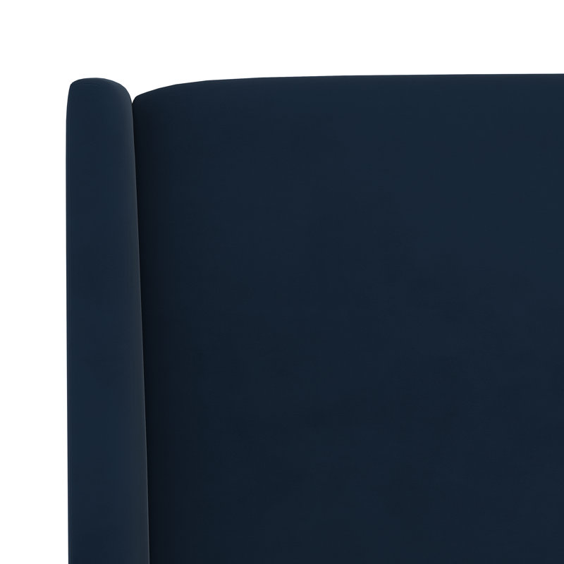 Tilly Upholstered Low Profile Platform Bed, Queen, Classic Ink Performance Velvet