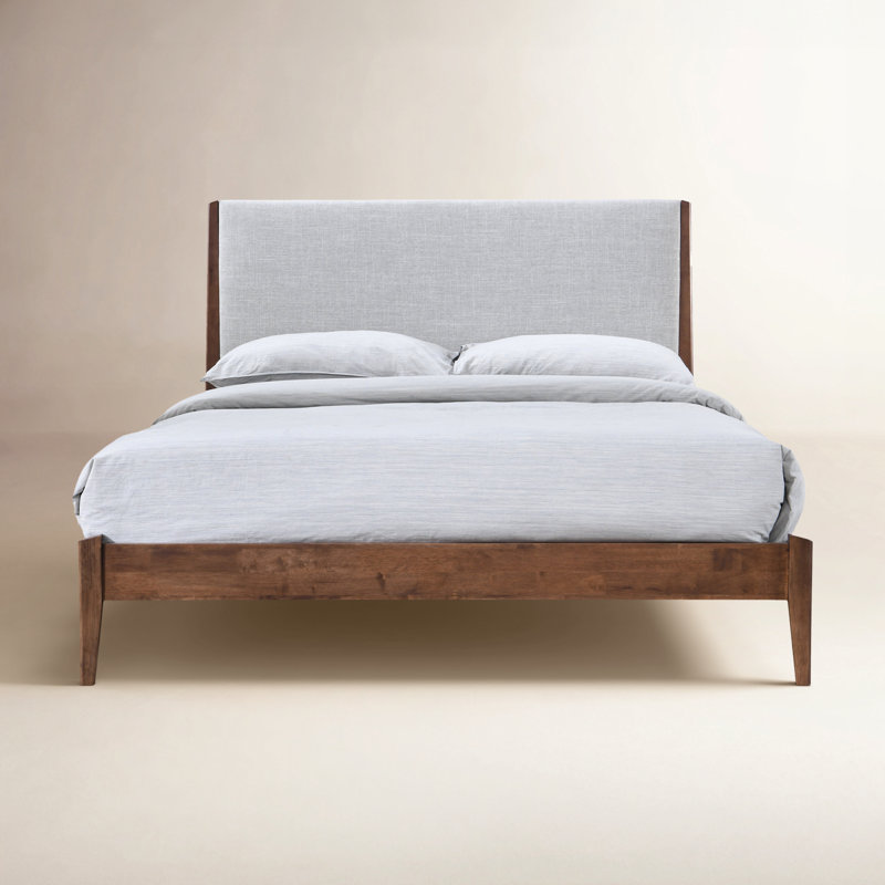 Javi Upholstered Platform Bed, Queen, Walnut