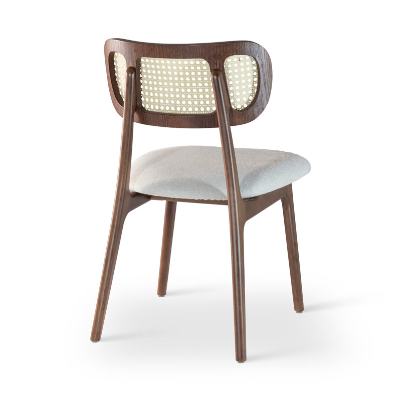 Claudia Cane Side Chair, Nogal