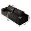 71 po, tissu en velours côtelé noir 71 po, coton de la peau, coussin en mousse haute densité, 2 sièges, style moderne, conversation dans la salle de conférence, siège en tissu ergonomique confortable, chambre et appartement, doux, éponge,