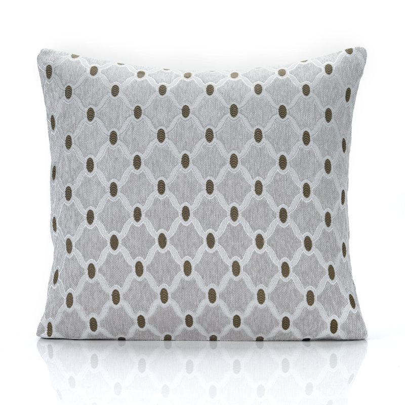 Beauville Berkeley Geometric Cushion Cover, 45 x 45cm, Cream, Polyester