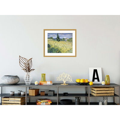 «Landscape with Green Corn» par Vincent van Gogh, impression giclée sur cadre