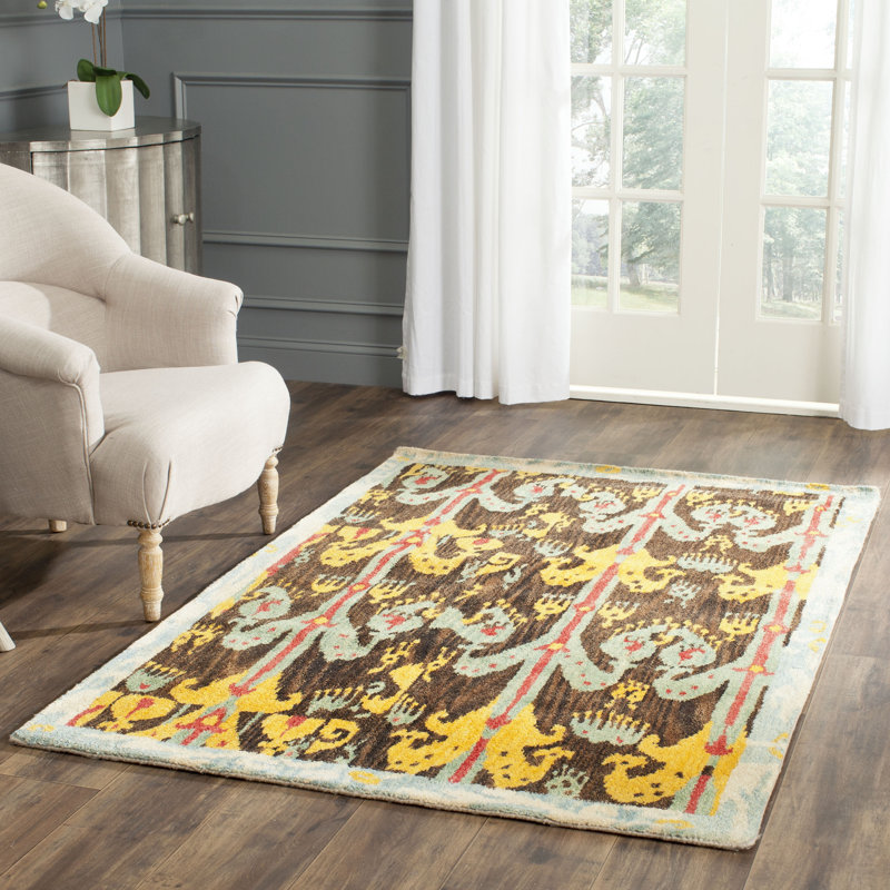 Watanabe Ikat Wool Hand Woven 122cm X 183cm Area Rug