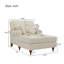 Chaise longue d'intérieur Nelora avec tissu velours côtelé et mousse haute densité