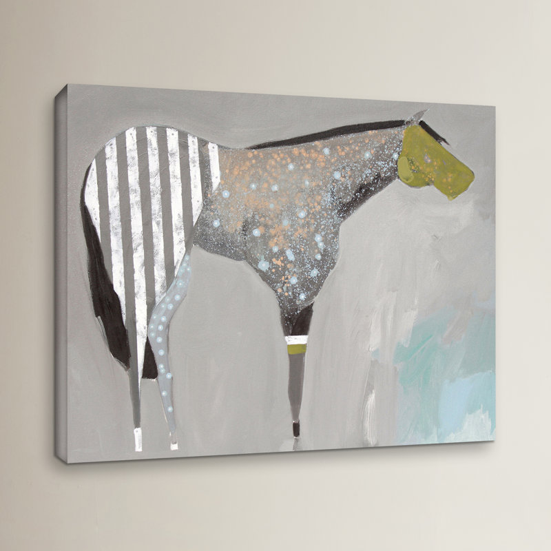 Cheval n ° 63 - reproduction d'art sur toile, H 8 po x l 10 po x P 2 po