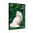 Christmas White Fox With Scarf In Forest