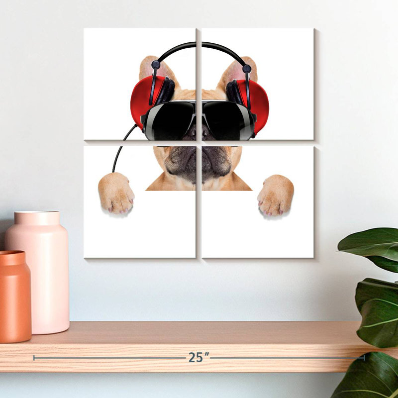 Bouledogue français Bramoph audiophile, H 18 po x l 18 po