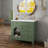 36" Bathroom Vanity Sink with Motion-Sensor Lighting, Patterned Glass & Farmhouse Storage Cabinet-556404641