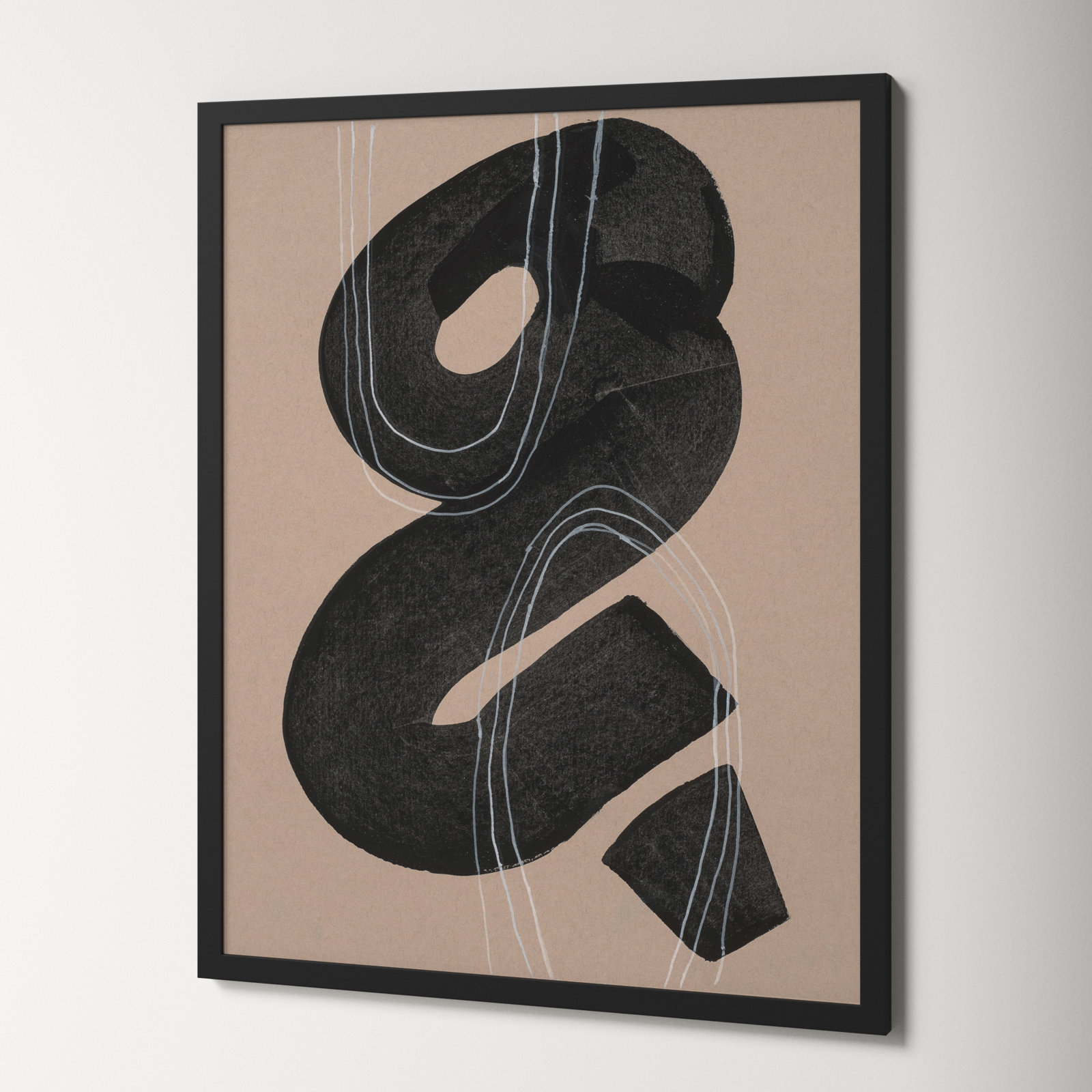 Free Form 5 by Andrea Stokes, Brown Framed, 20" H x 16" W x 1.25" D