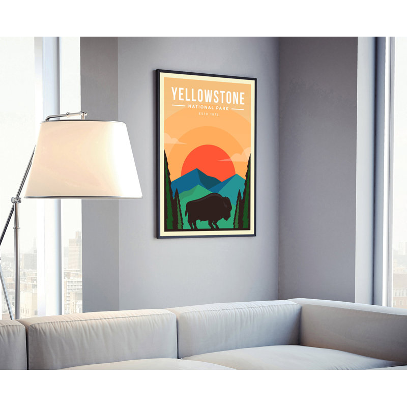 «Yellow Stone National Park Wyoming», affiche de voyage, impression sans cadre, art mural maison et bureau