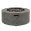 Foyer rond en fer 40 000, alimenté au propane, sans fumée, à allumage rapide, sans assemblage, gris pierre, 32 pouces de large, profond, 13,5 haut, 39,59 lb, électronique-131377581