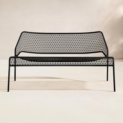 Hot Mesh 49'' Powder Coated Steel Outdoor Bench