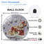 Horloge murale de Noël-Horloge-Avec-arbre-Cadeaux-Bougies - 12 po