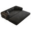 Canapé à compression de 78,8 po, canapé-lit convertible au sol avec accoudoirs avec dossier coussiné, canapé-lit futon confortable, causeuse modulaire désossée, tissu en velours côtelé, pour le salon, la chambre à coucher, noir-1070162850