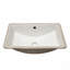 Lavabo de salle de bain rectangulaire en céramique blanche, encastré sous plan, avec trop-plein, 48 x 36 cm (19 x 14 pouces).