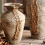 He Willow Pushgrass Sculpture abstraite sur le vase de plancher-129345879