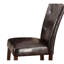 2 chaises en cuir et finition noyer - Siège et dossier généreusement rembourrés - pour l'élégance