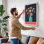 Blooms in Turquoise Modern - Wrapped Canvas-345106300-345106296