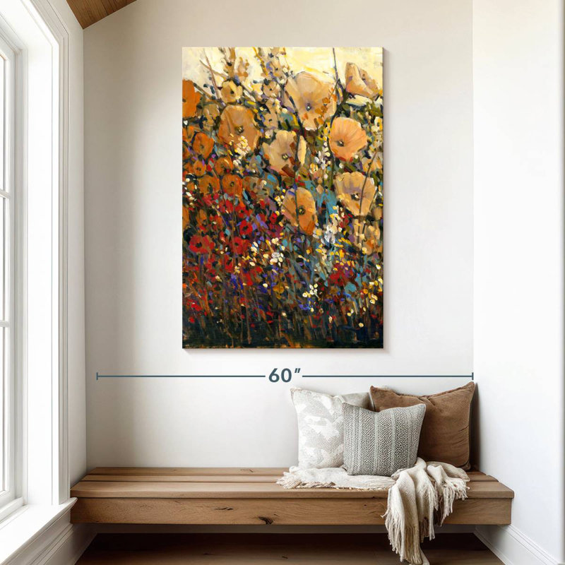 Harnek, fleurs vives et audacieuses I, H 48 po x l 32 po